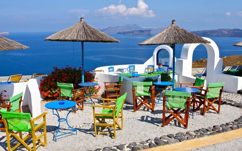 Outdoor Cafe with Ocean View