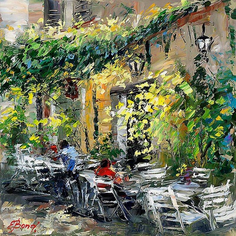 Outdoor Cafe with Tables