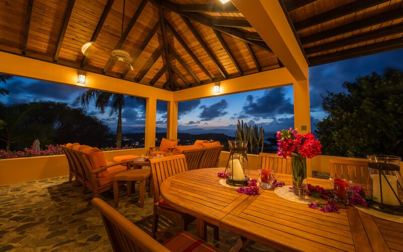 Outdoor Dining Area — Brown, Serene, Night