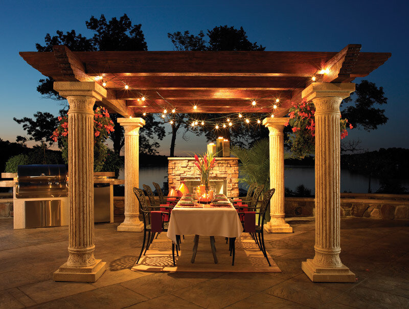 Outdoor Dining Area — Brown, Serene