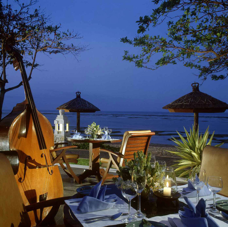 Outdoor Dining Table — Blue