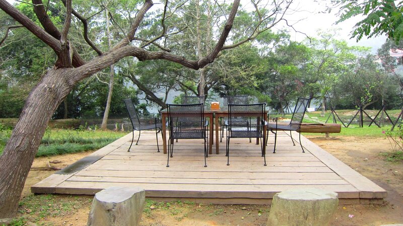 Outdoor Dining Table — Brown