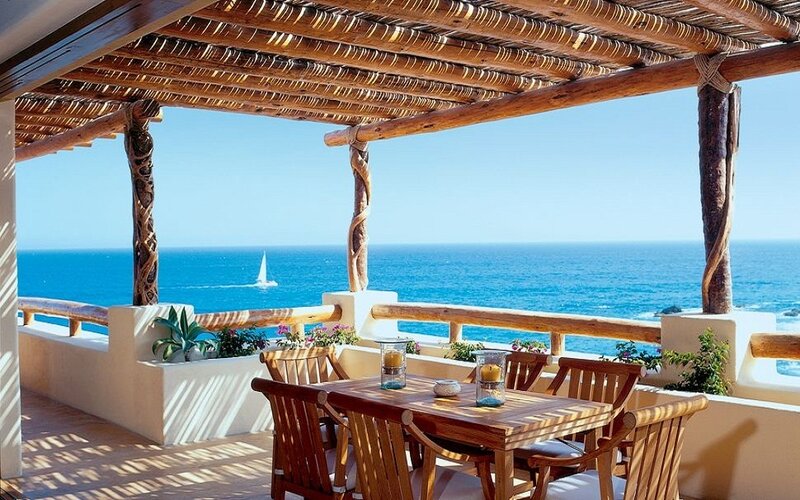Outdoor Dining Table with Ocean View