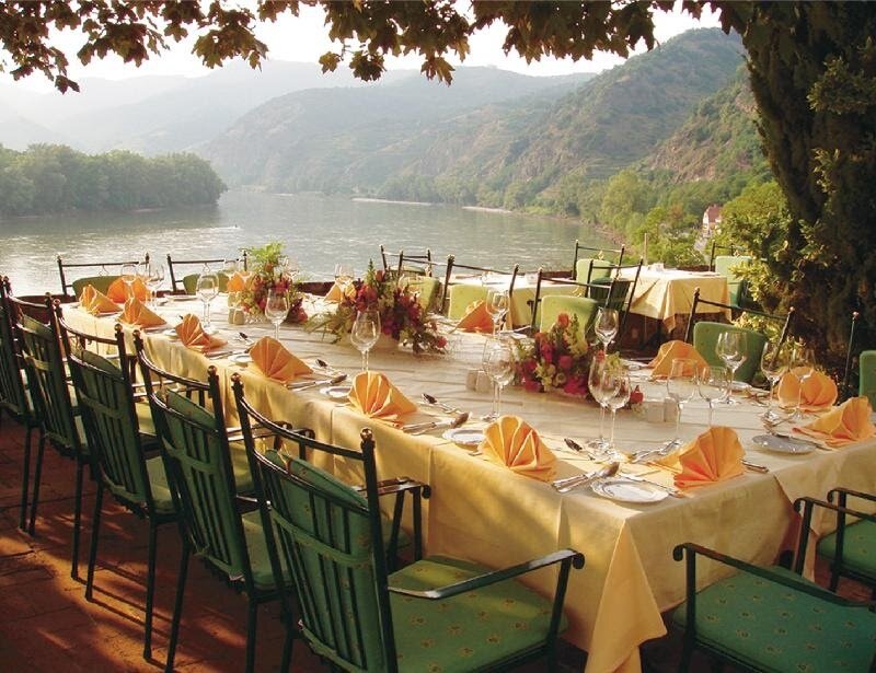 Outdoor Dining Table — Yellow