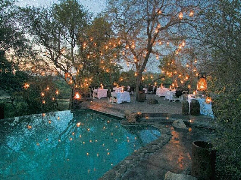 Outdoor Dinner by Pool