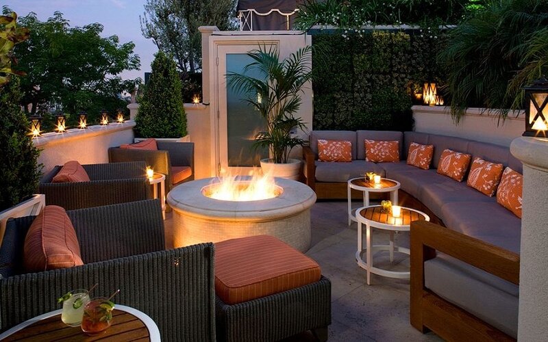 Outdoor Fire Pit Seating — Gray