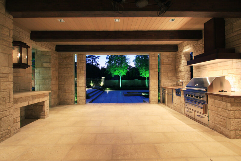 outdoor kitchen with grill