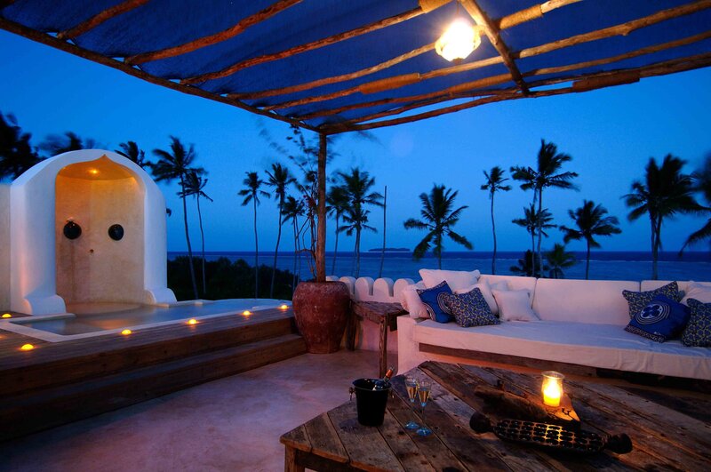 Outdoor Lounge at Dusk