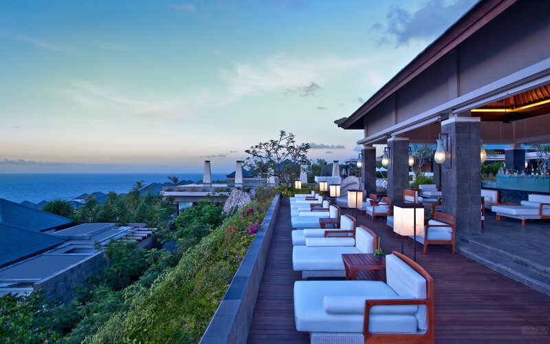 Outdoor Lounge Seating — Blue, Serene, Sunset