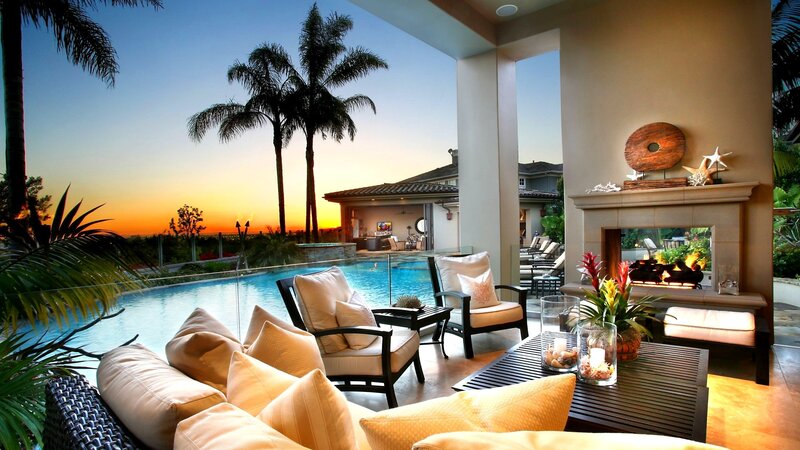 Outdoor Patio at Sunset