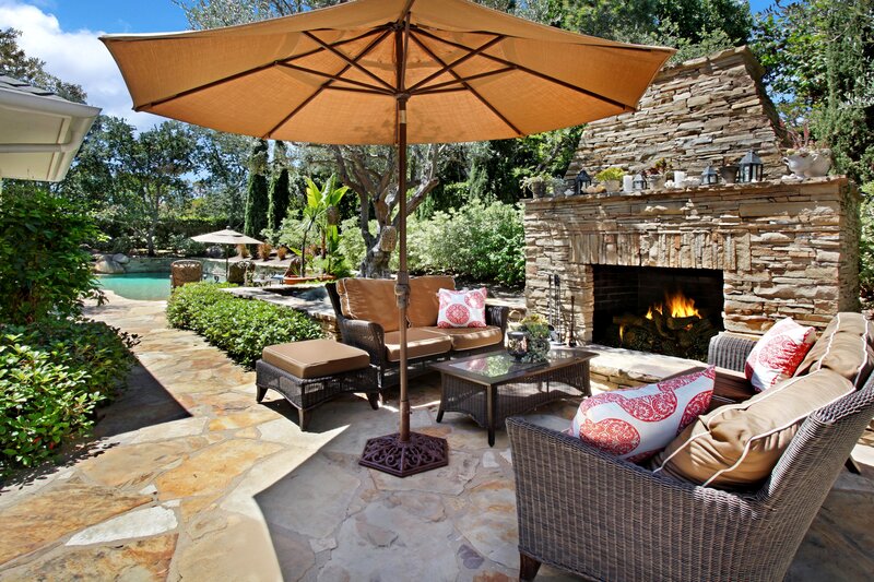 Outdoor Patio Seating — Brown, Relaxed