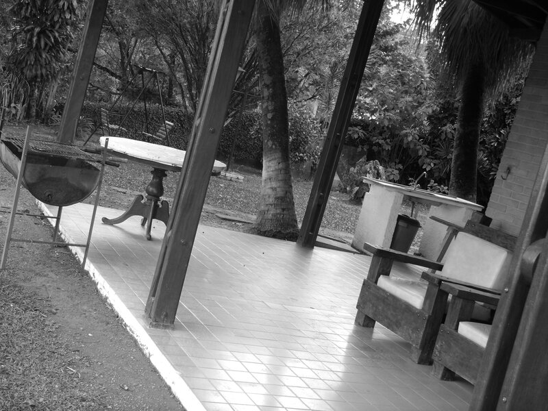 Outdoor patio with grill and seating