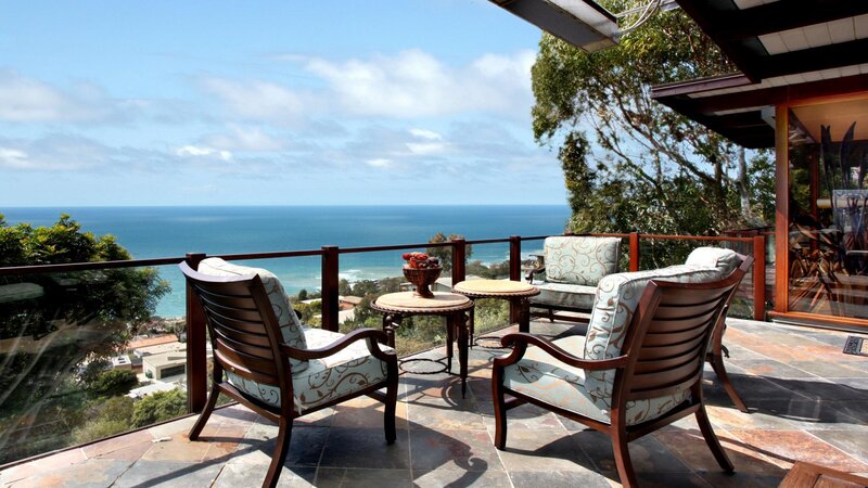 Outdoor Patio with Ocean View — Blue