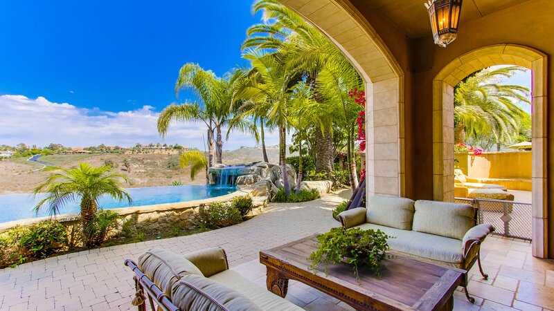 Outdoor Patio with Pool — Blue