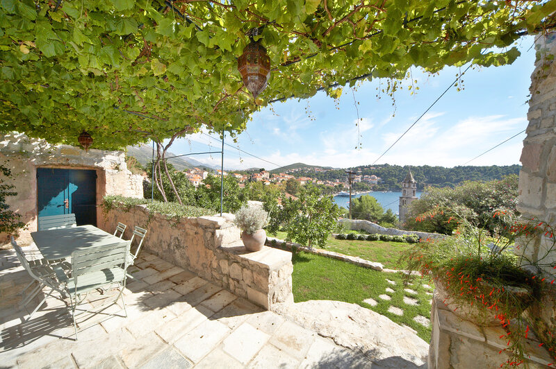Outdoor Patio with Vine Canopy