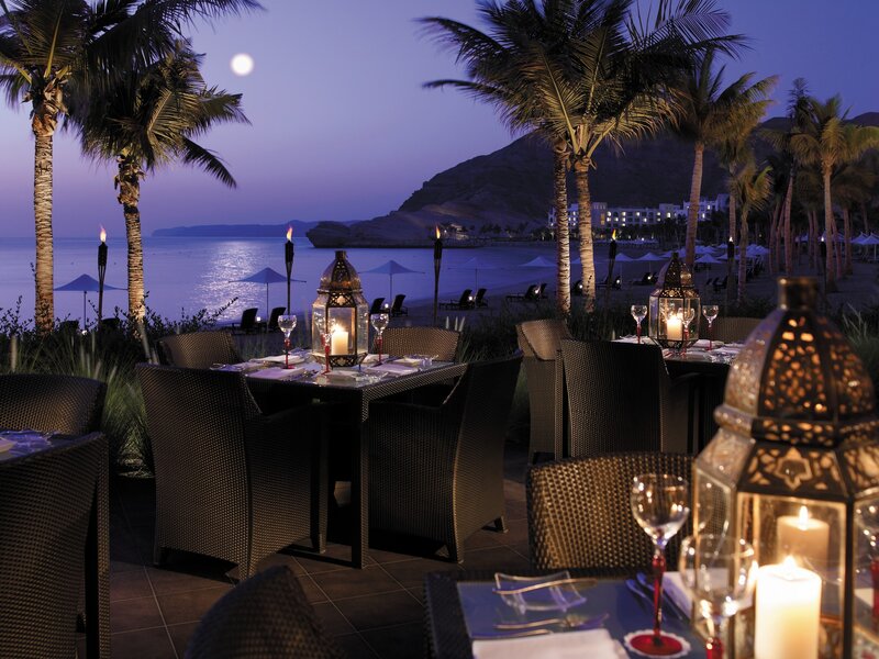 Outdoor Restaurant at Night — Purple