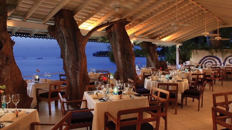 Outdoor Restaurant by Sea — Brown