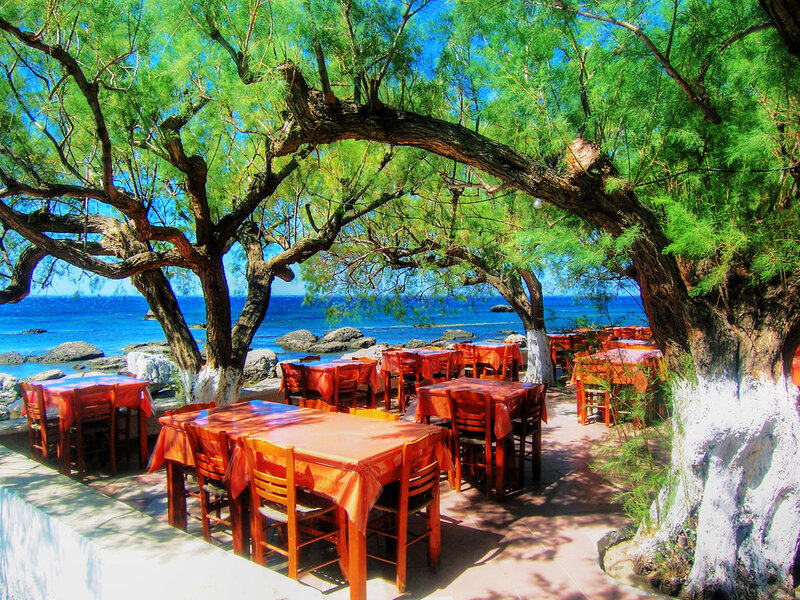 Outdoor Restaurant by Sea