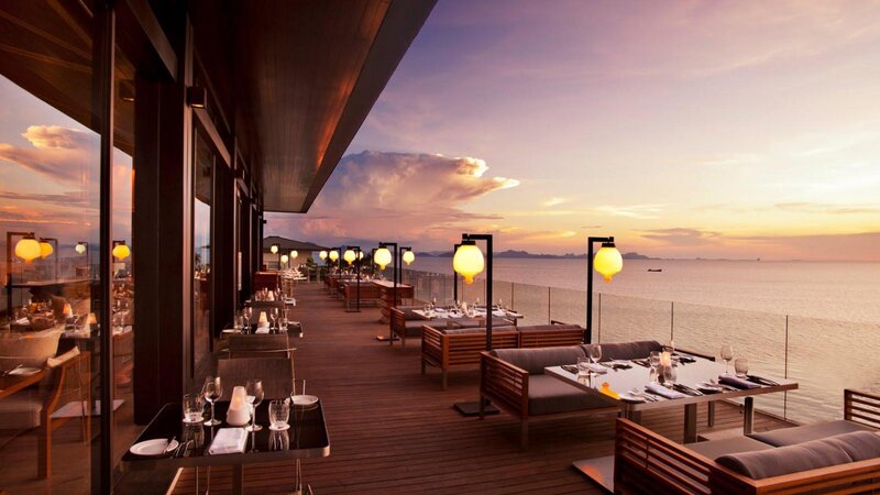 Outdoor Restaurant Patio — Purple