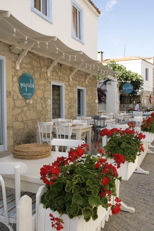 Outdoor Restaurant Seating — White