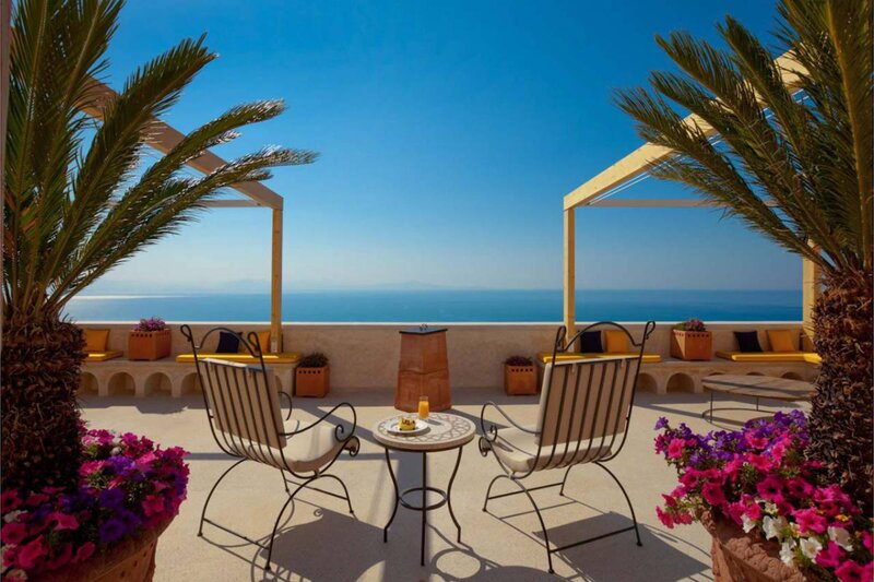 Outdoor Seating Area — Blue, Serene