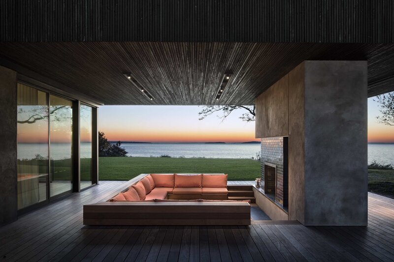 Outdoor Seating Area — Brown, Serene, Sunset