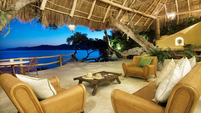 Outdoor Seating Area — Brown, Serene