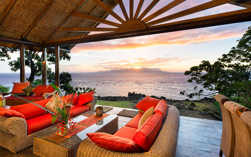 Outdoor Seating Area — Red