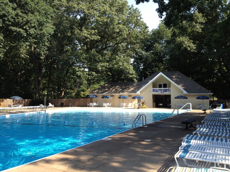 Outdoor Swimming Pool — Blue, Serene