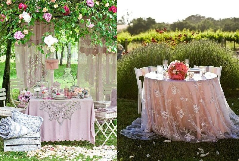 Outdoor Table Setting — Pink