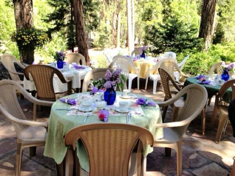Outdoor Tables with Flowers