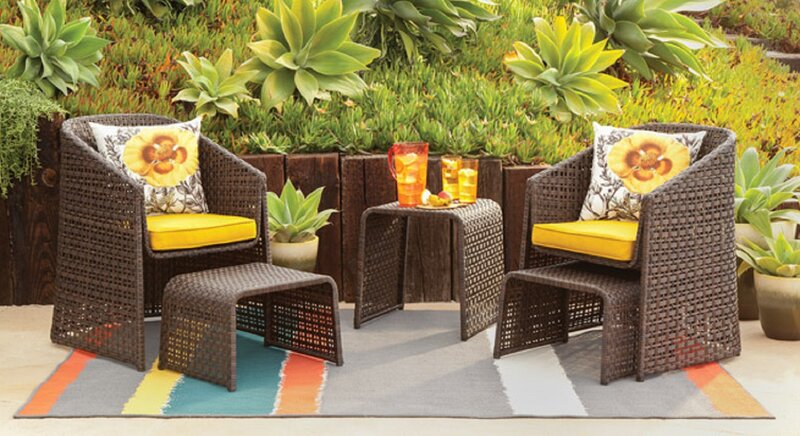 Outdoor Wicker Furniture Set — Brown