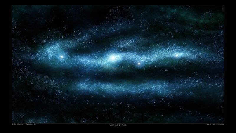 Outer space galaxy
