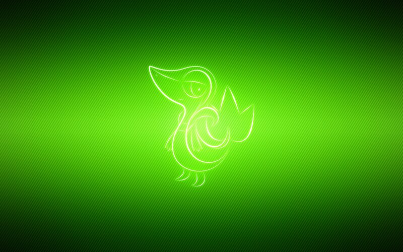 Outline of a Bird-like Creature — Green