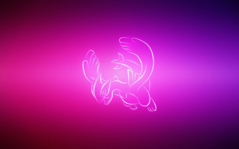 Outline of a Dragon — Purple, Neon