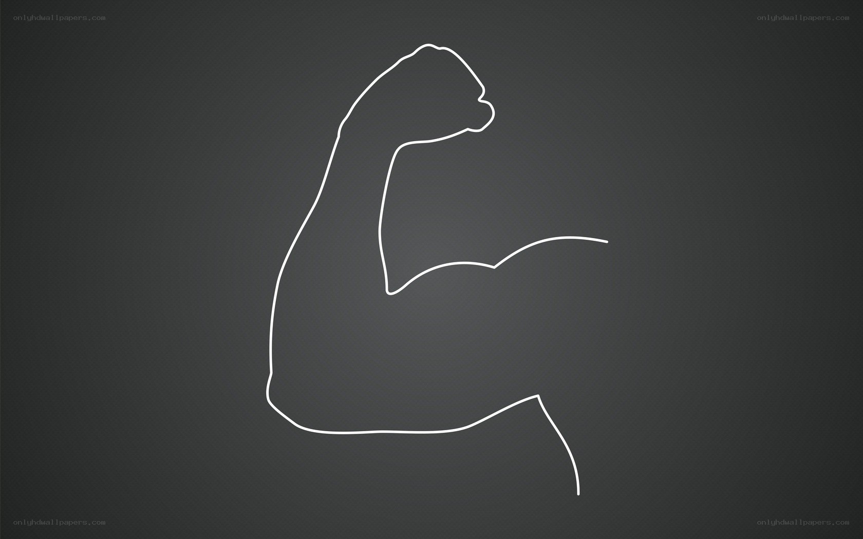 outline of a flexing arm