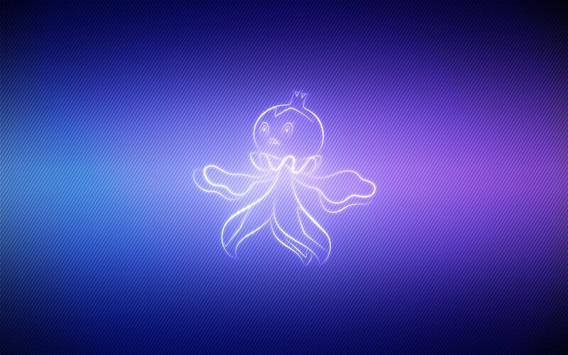 Outline of a Pokémon — Blue, Calm