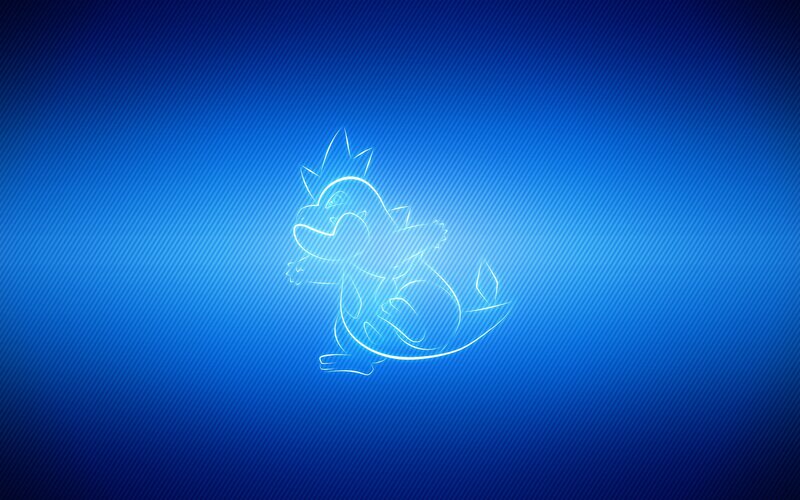 Outline of a Pokémon — Blue, Serene, Digital Art