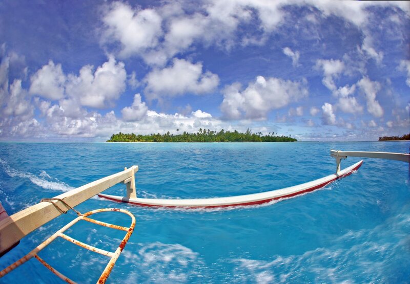 Outrigger Boat on Ocean