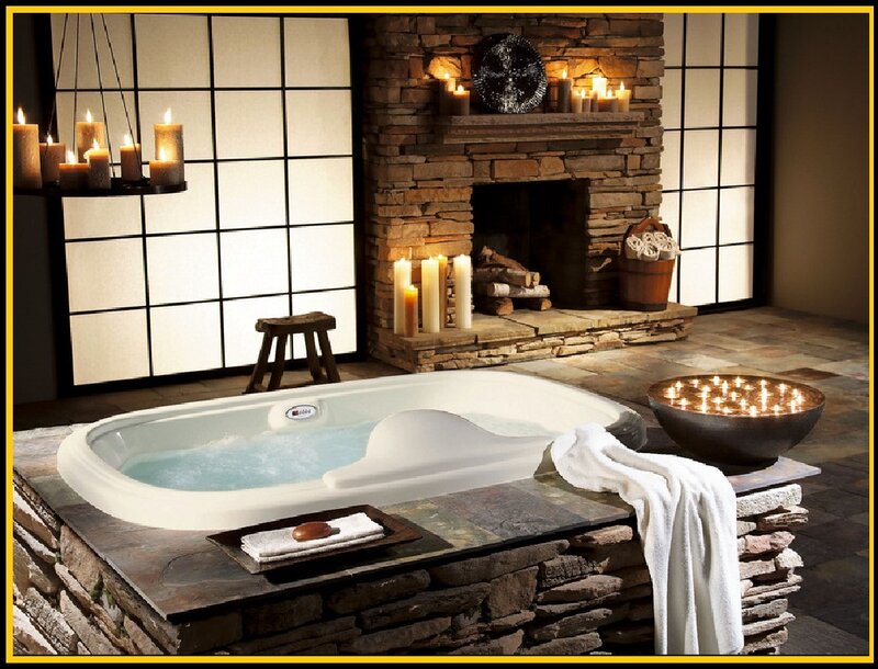 Oval Bathtub in Bathroom