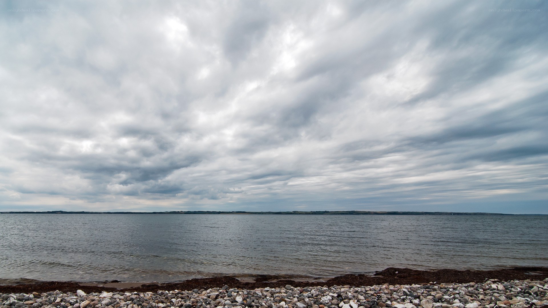Overcast day at the pebble beach