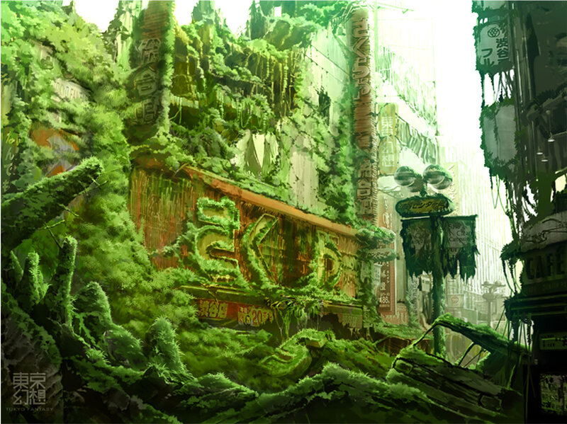 Overgrown City Ruins — Green, Abandoned