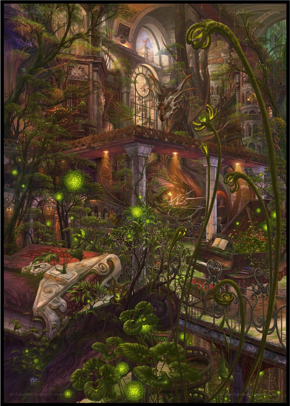 Overgrown fantasy palace