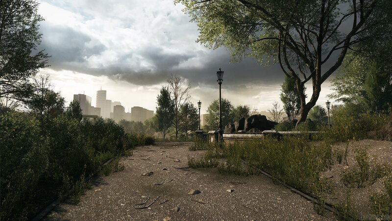 Overgrown Park Path