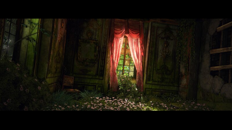 Overgrown Room with Flowers