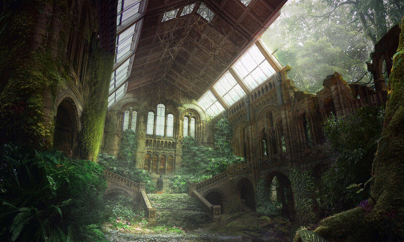 Overgrown Ruined Conservatory