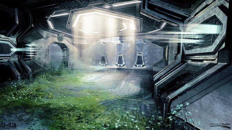 Overgrown Sci-fi Corridor