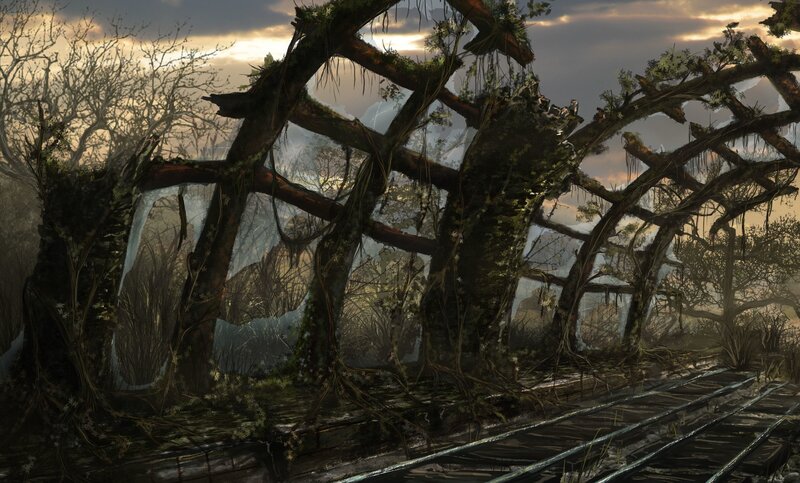 Overgrown Train Tracks — Brown