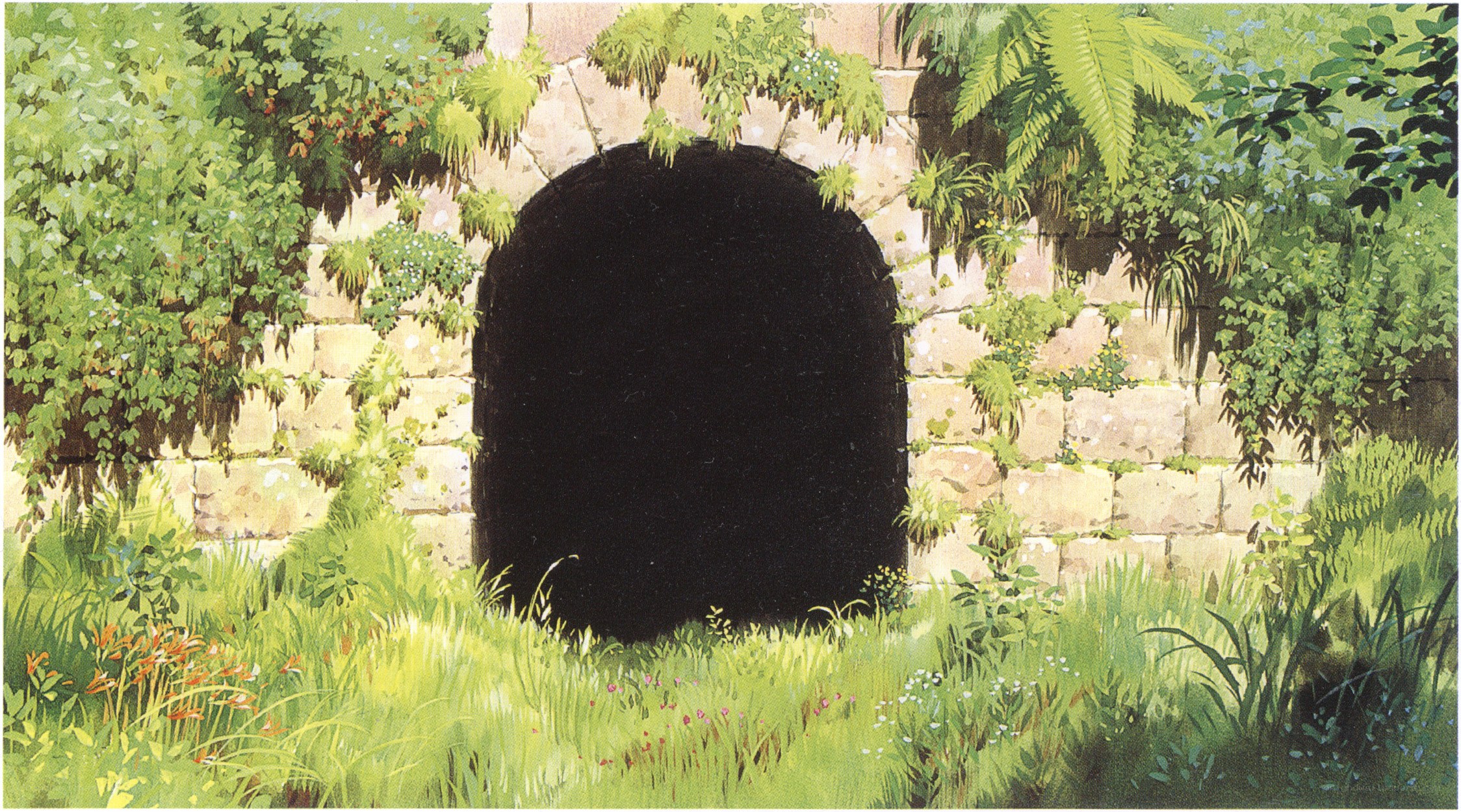 Overgrown tunnel entrance