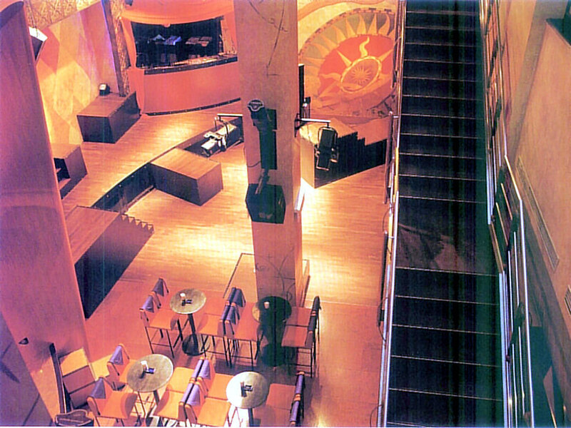 Overhead view of a modern lounge